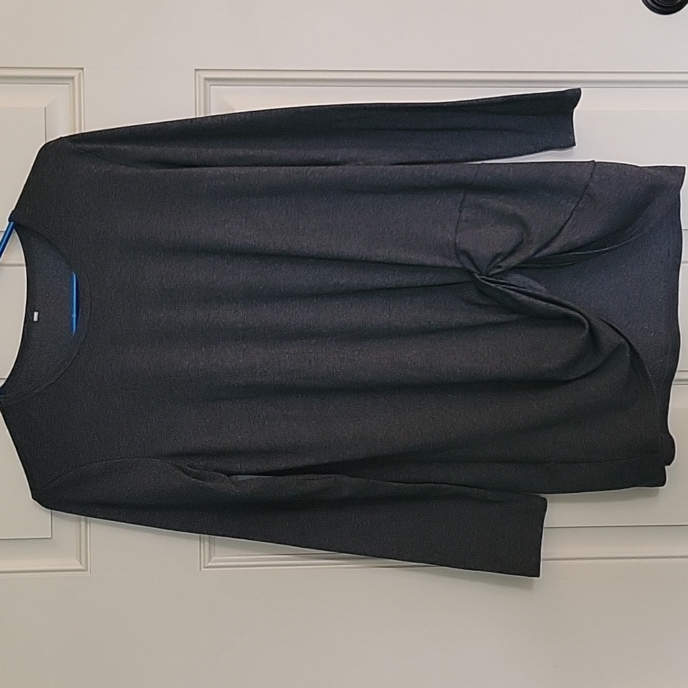 Gray Long Sleeve Knot Shirt